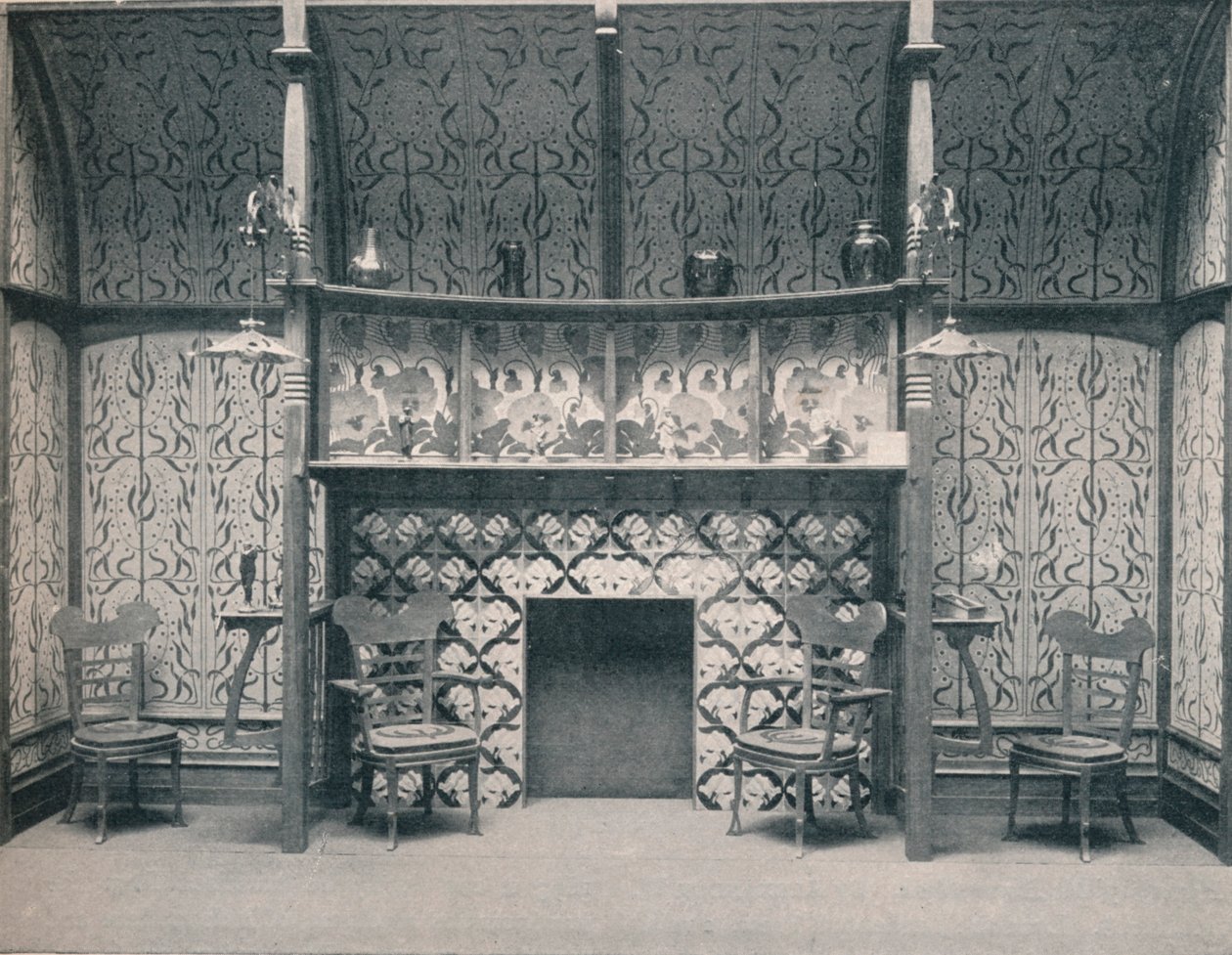 Ingle-Nook diseñado por G. Serruier, 1898 de Gustave Serrurier Bovy