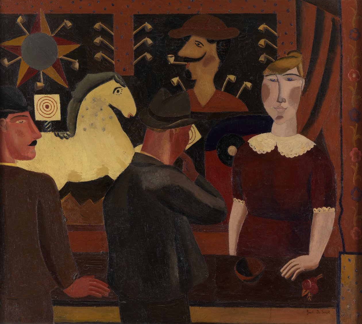 La galería de tiro (óleo sobre lienzo) de Gustave de Smet