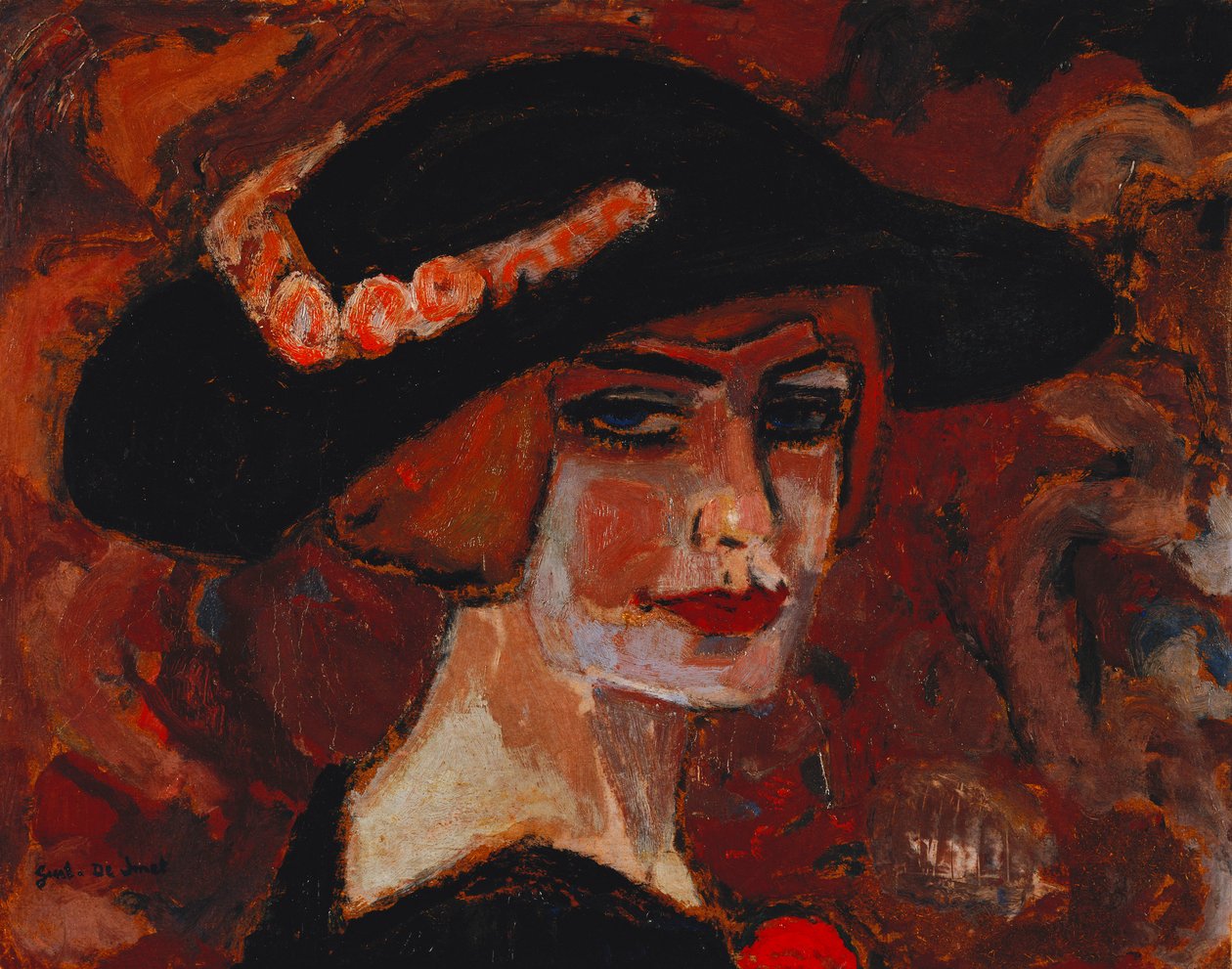 Joven con sombrero de Gustave de Smet