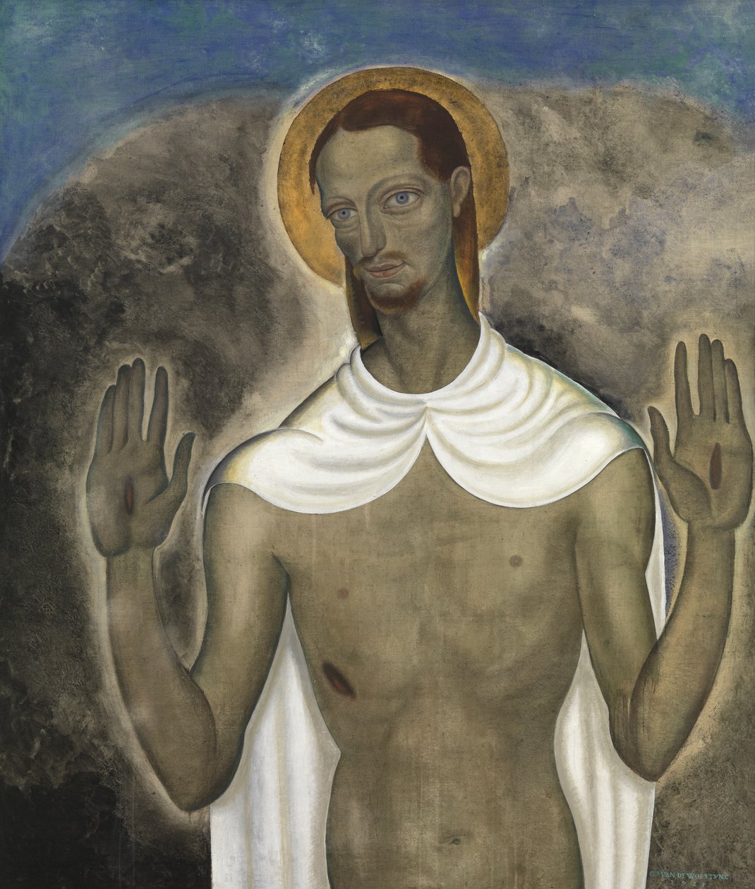 Cristo muestra sus heridas de Gustave Van de Woestyne