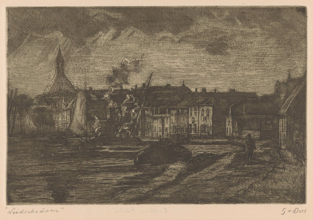 Leidschendam (título original del objeto) de Gustave van der Does (signed by artist)