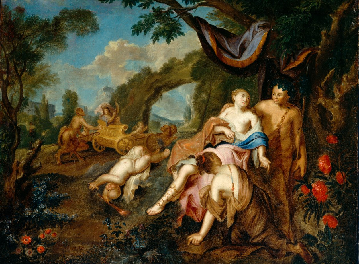 Baco y Ariadna, c.1725 de Gustavus Hesselius