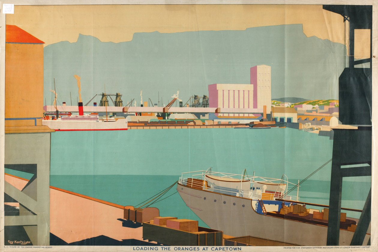 Loading the Oranges at Cape Town, de la serie "Summer