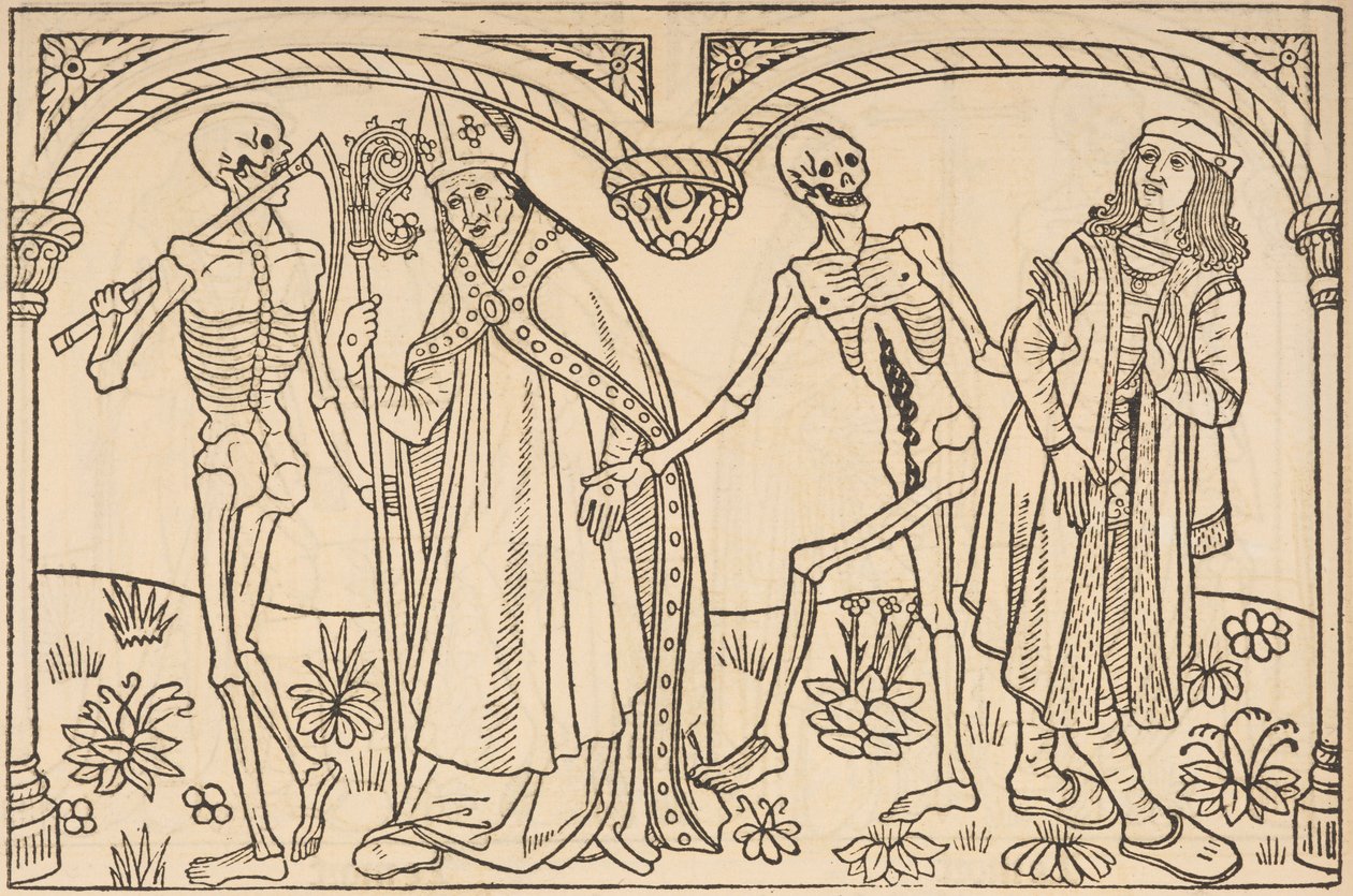 La muerte llevándose al obispo y al noble, de 