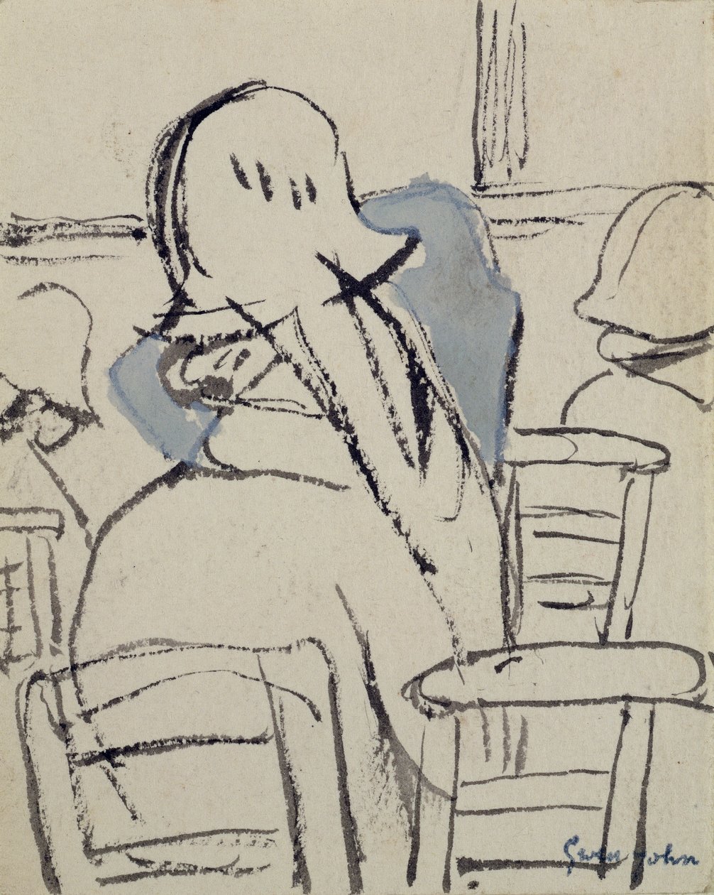 Chicas en la iglesia de Gwen John