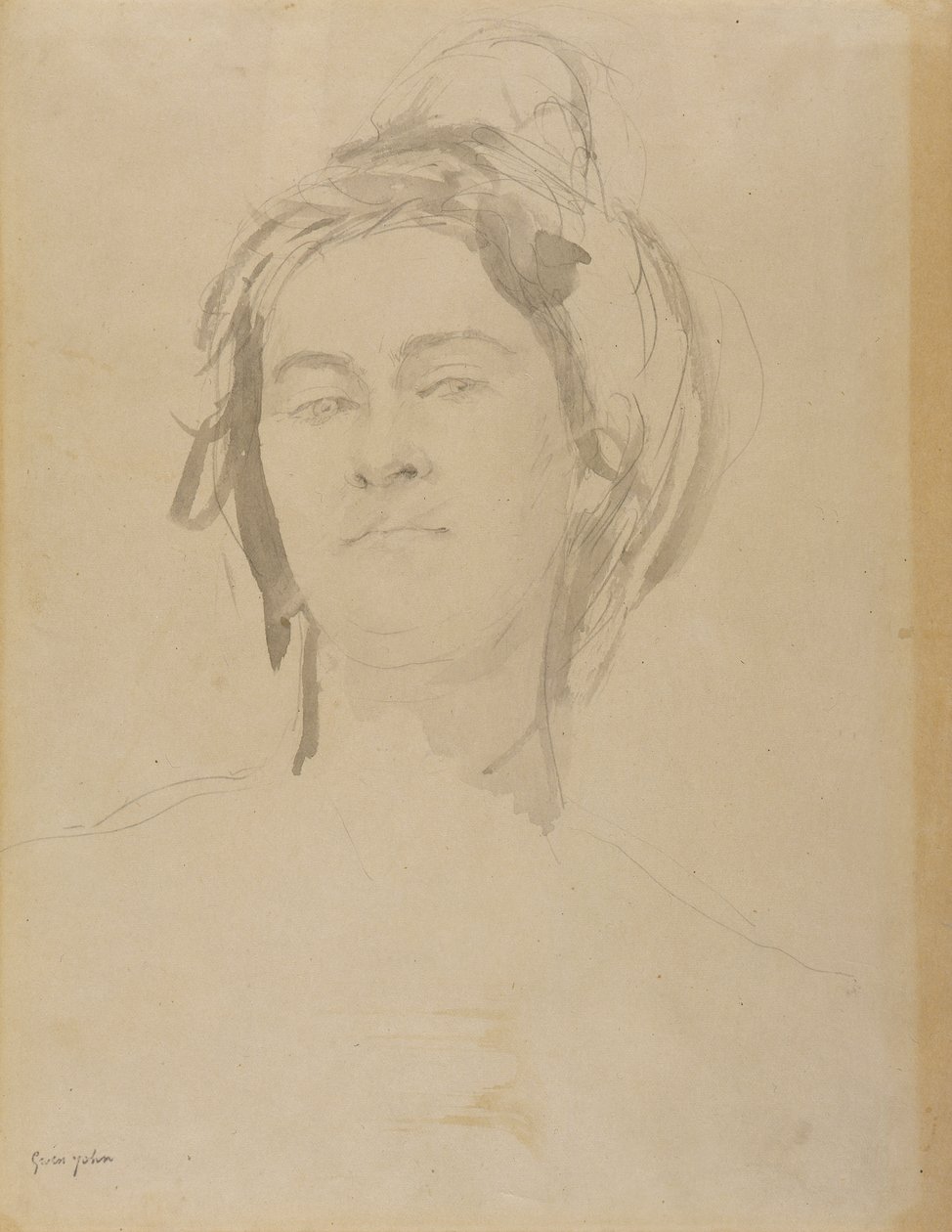 Cabeza de una mujer joven de Gwen John