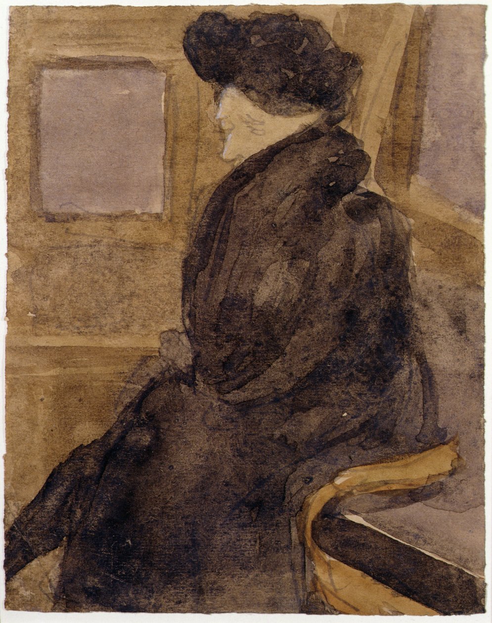 Anciana en un tranvía de Gwen John