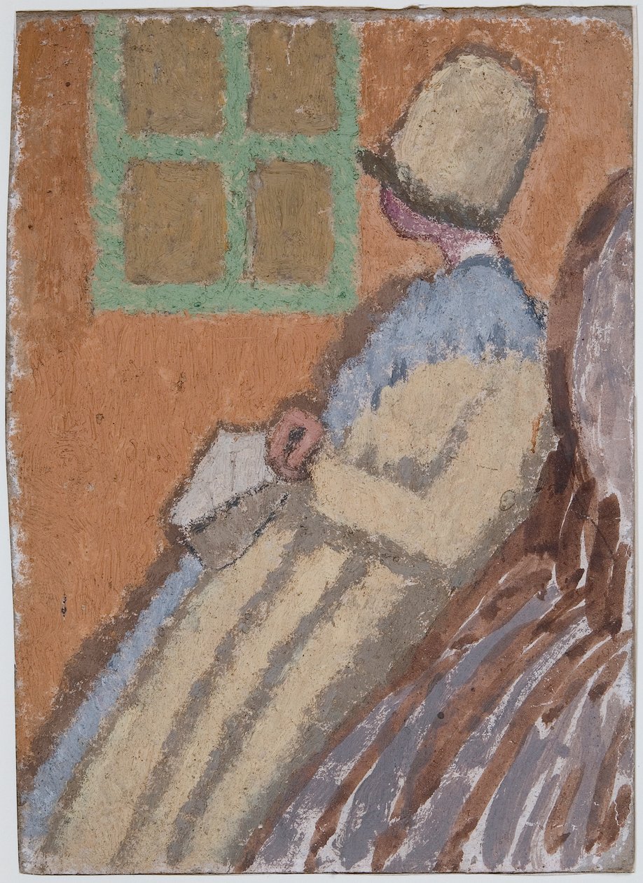 Mujer de perfil (técnica mixta sobre cartulina) de Gwen John