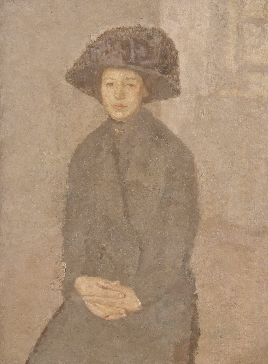 Joven mujer con un gran sombrero, c.1917-25 de Gwen John