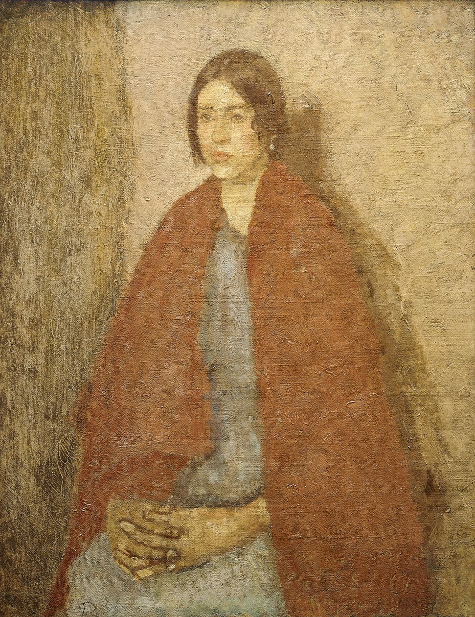 Joven con chal rojo de Gwen John