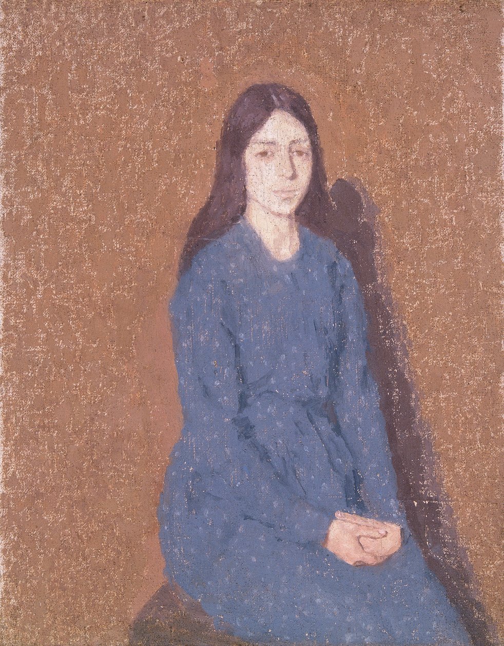 Niña con vestido azul, 1900-1935 de Gwendolen Mary John