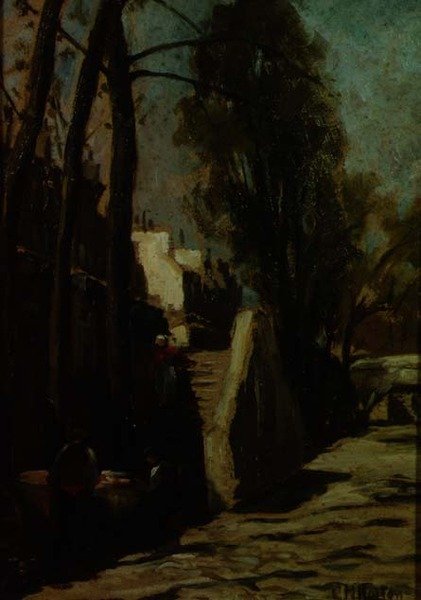 Escena de calle de Gwendoline Margaret Hopton