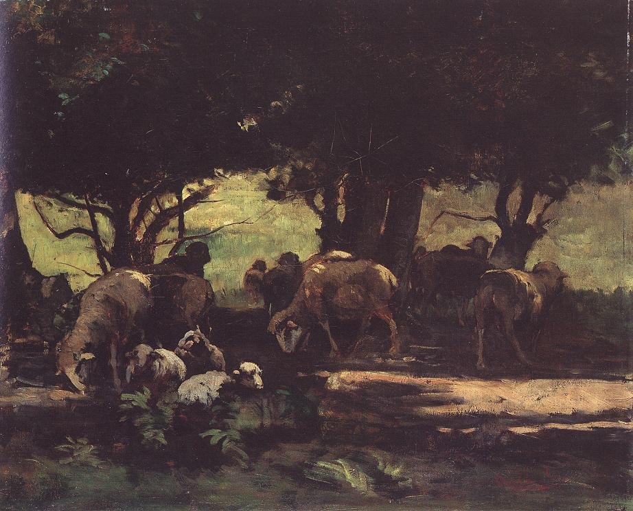 Rebaño de ovejas de Gyula Agghazy