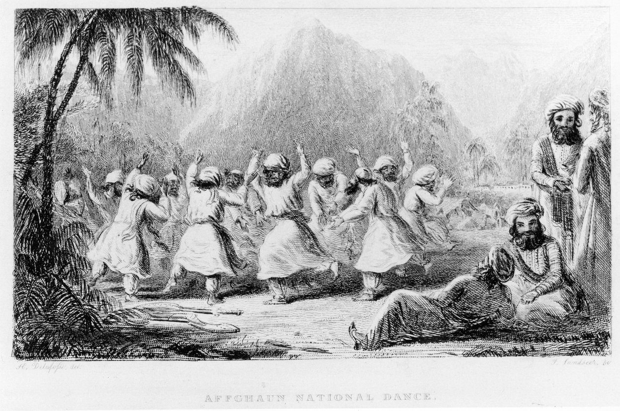 Danza nacional afgana, frontispicio del Volumen II de 
