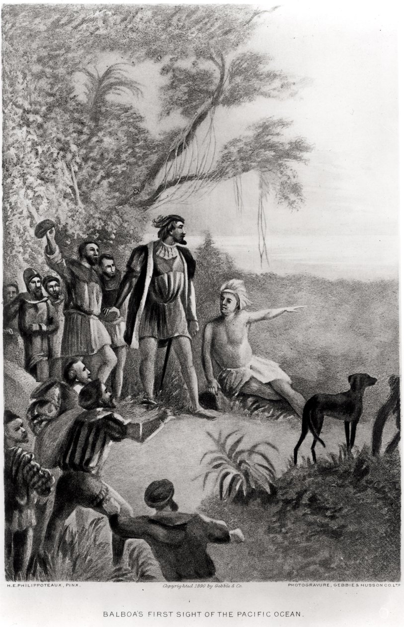 La primera vista del Océano Pacífico por Balboa, 25 de septiembre de 1513, de 