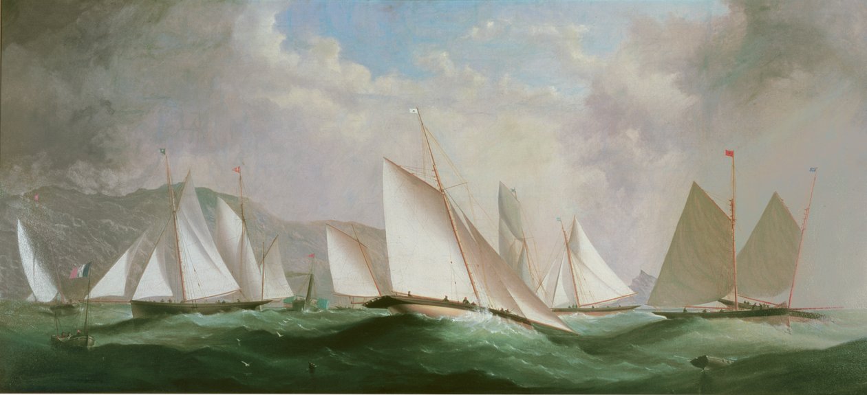 Preparativos para la salida, Regata del Club de Yates de Dart, 1868 de H. Forrest