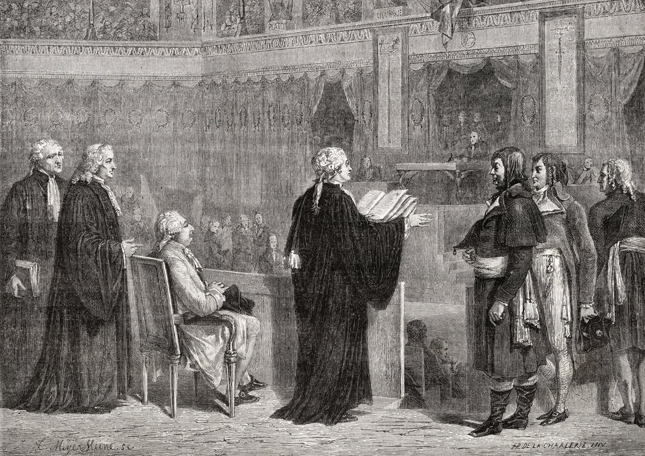 Rey Luis XVI ante la Convención, 26 de septiembre de 1792 de H. de la Charlerie