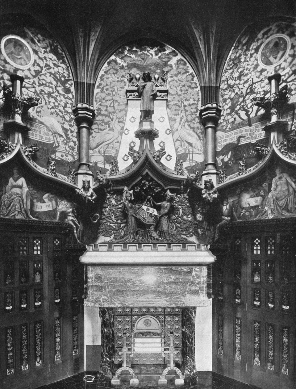 La Sala Chaucer, Castillo de Cardiff, Gales de HN King