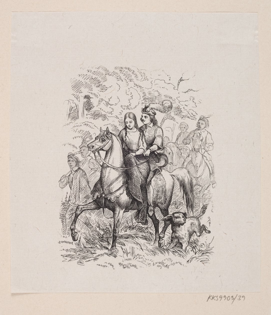Ilustración para "Los cisnes salvajes" en H.C. Andersen, "Cuentos y Historias", Volumen 1 de H.P. Hansen