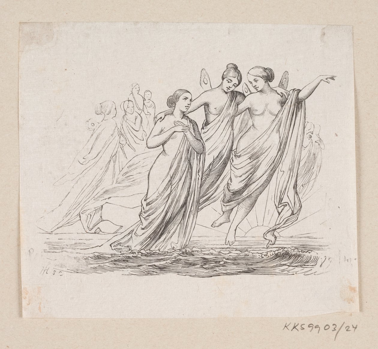 Ilustración de "La Sirenita" en H.C. Andersen, "Cuentos y Historias", Volumen 1 de H.P. Hansen