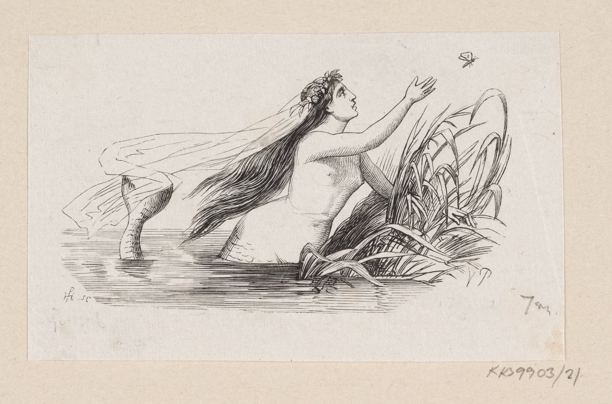 Ilustración para "La sirenita" en H.C. Andersen, "Cuentos y Historias", Volumen 1 de H.P. Hansen