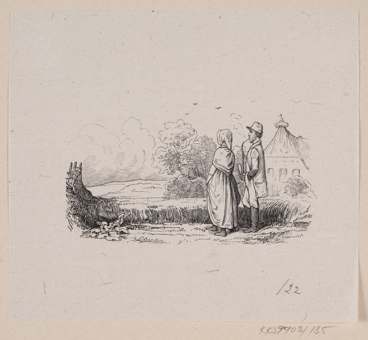 Ilustración para "El lino" en H.C. Andersen, "Cuentos y Historias", Volumen 2 de H.P. Hansen