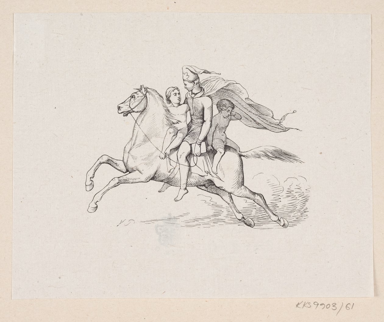 Ilustración para "Ole Lukøie" en H.C. Andersen, "Cuentos y Historias", Volumen 1 de H.P. Hansen
