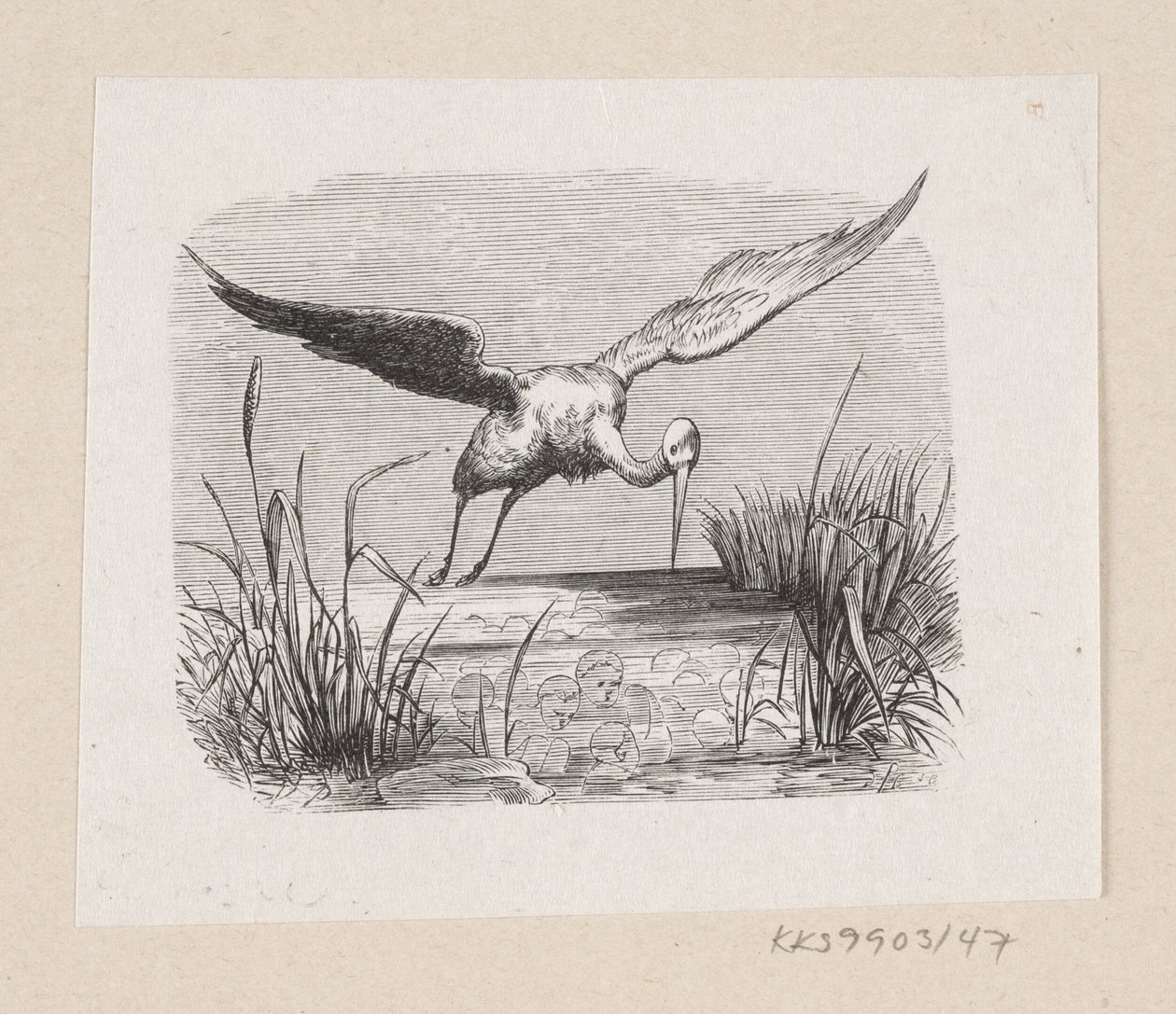 Ilustración para "Las cigüeñas" en H.C. Andersen, "Cuentos y Historias", Volumen 1 de H.P. Hansen