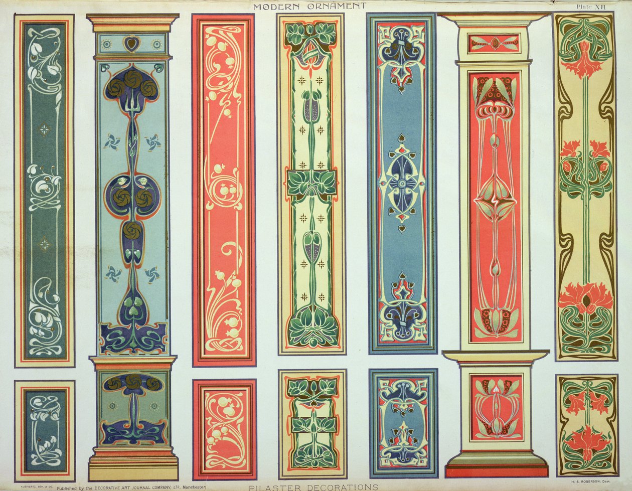 Diseños de paneles, placa XII de 