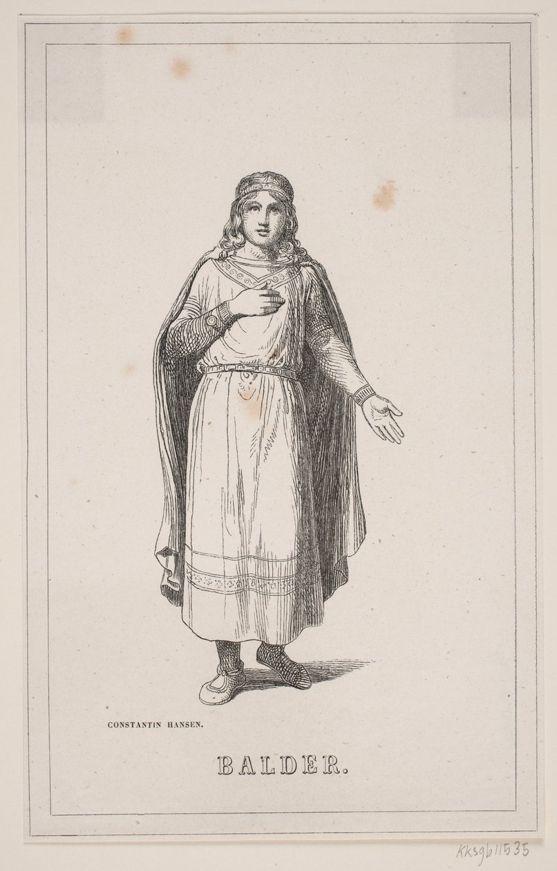 Balder. Ilustración para la historia de Dinamarca de Fabricius 1, 119. de H. C. Henneberg