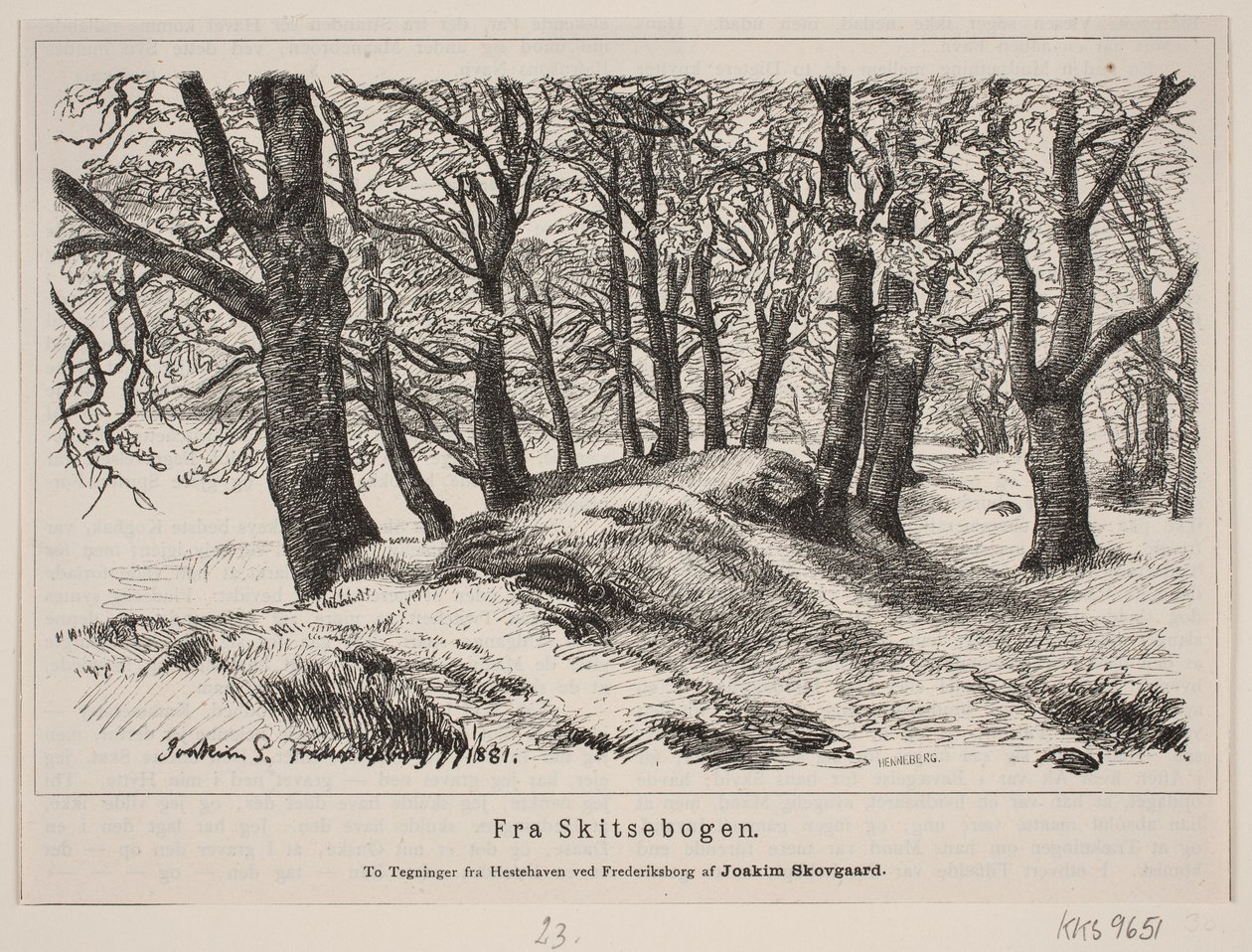 Desde el parque de caballos en Fredriksborg de H. C. Henneberg