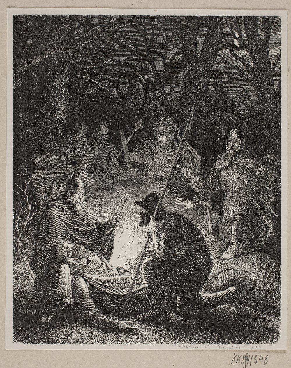 Ilustración para la historia de Dinamarca de Fabricius de H. C. Henneberg