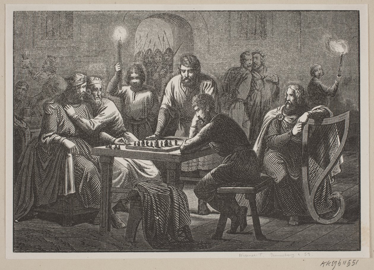 Ilustración para la historia de Dinamarca de Fabricius de H. C. Henneberg