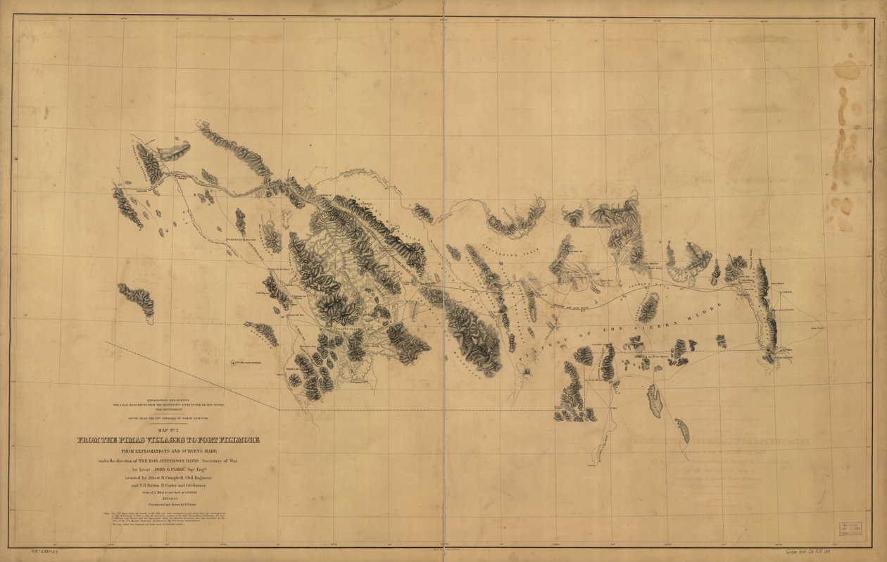 De las aldeas pimas a Fort Fillmore : de las exploraciones y encuestas de H.; Davis Custer