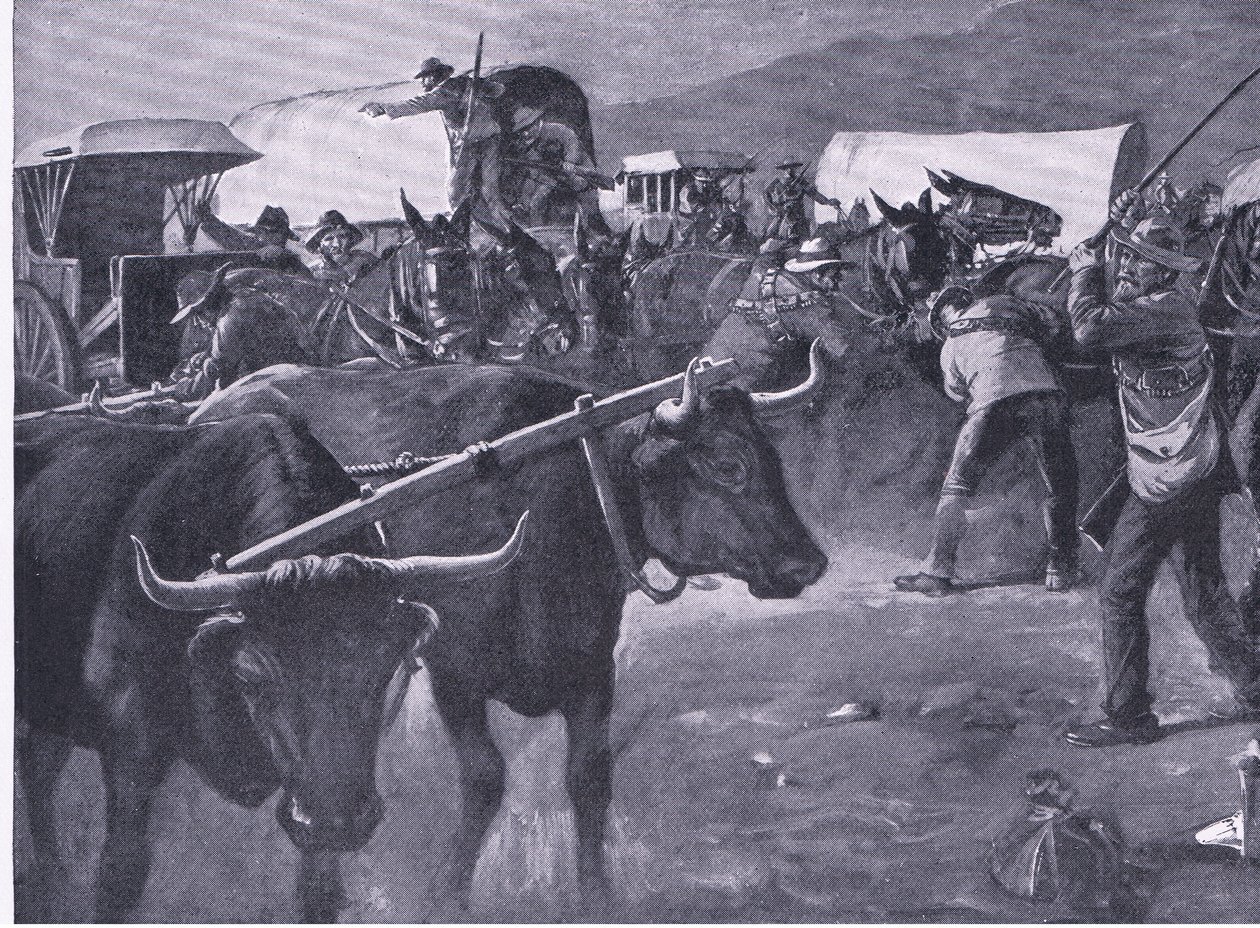 Un enganche apresurado (ilustración de After Pretoria: The Guerilla War, 1902) de H. Dixon