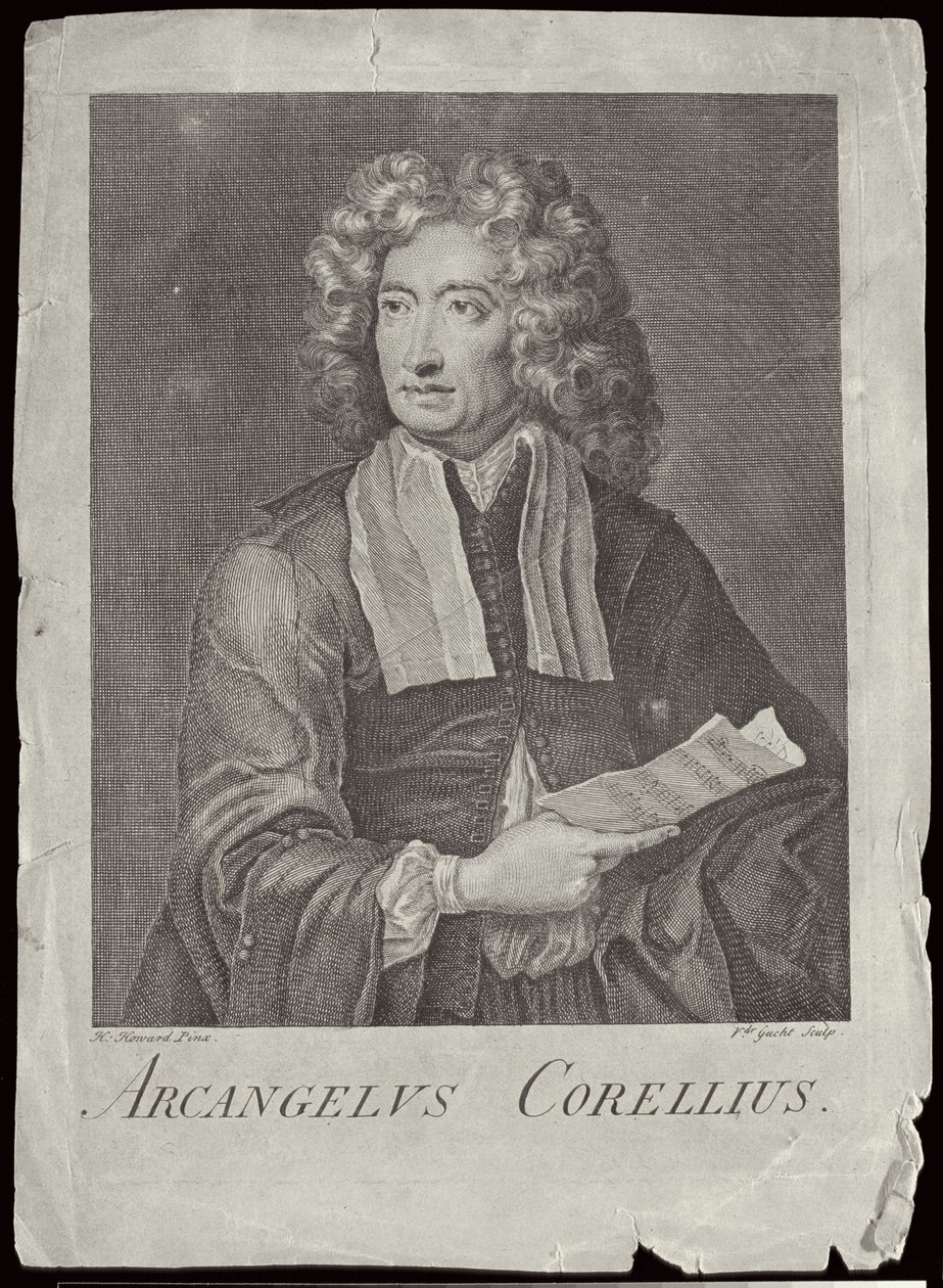 Arcangelo Corelli (1653-1713) grabado por Van der Gucht de H. Howard