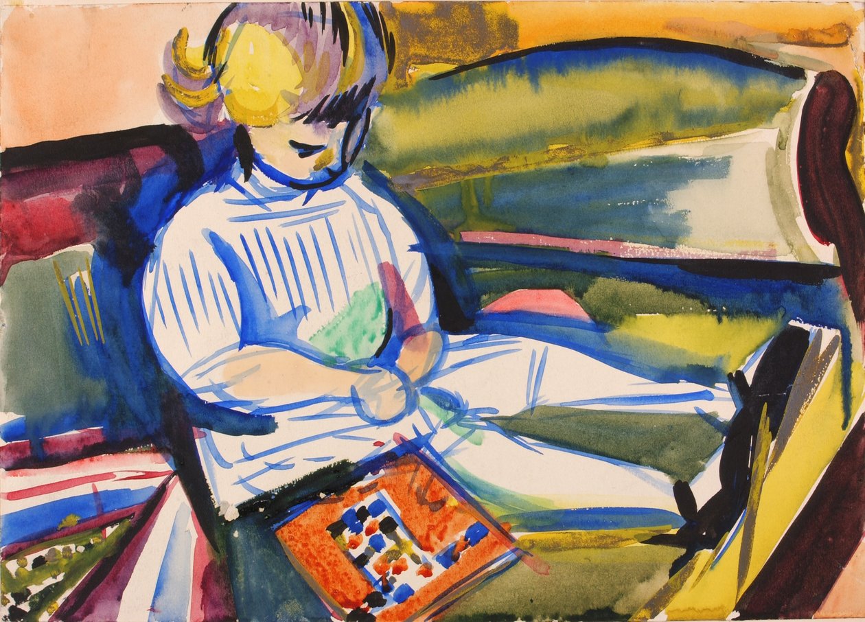 Niño en el sofá de H. Lyman Sayen