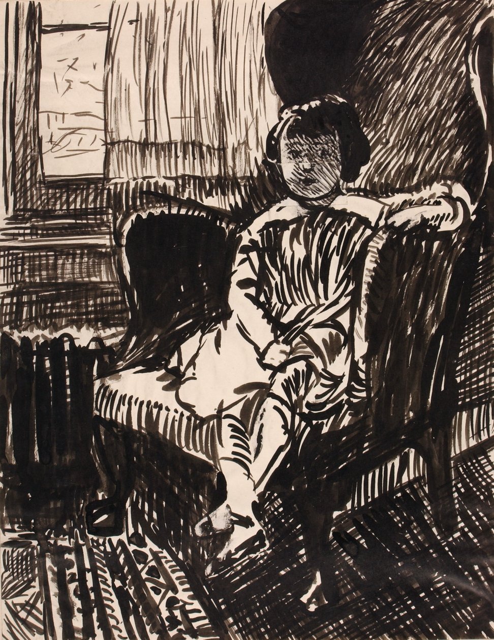 Sin título (Chica sentada en una silla) de H. Lyman Sayen