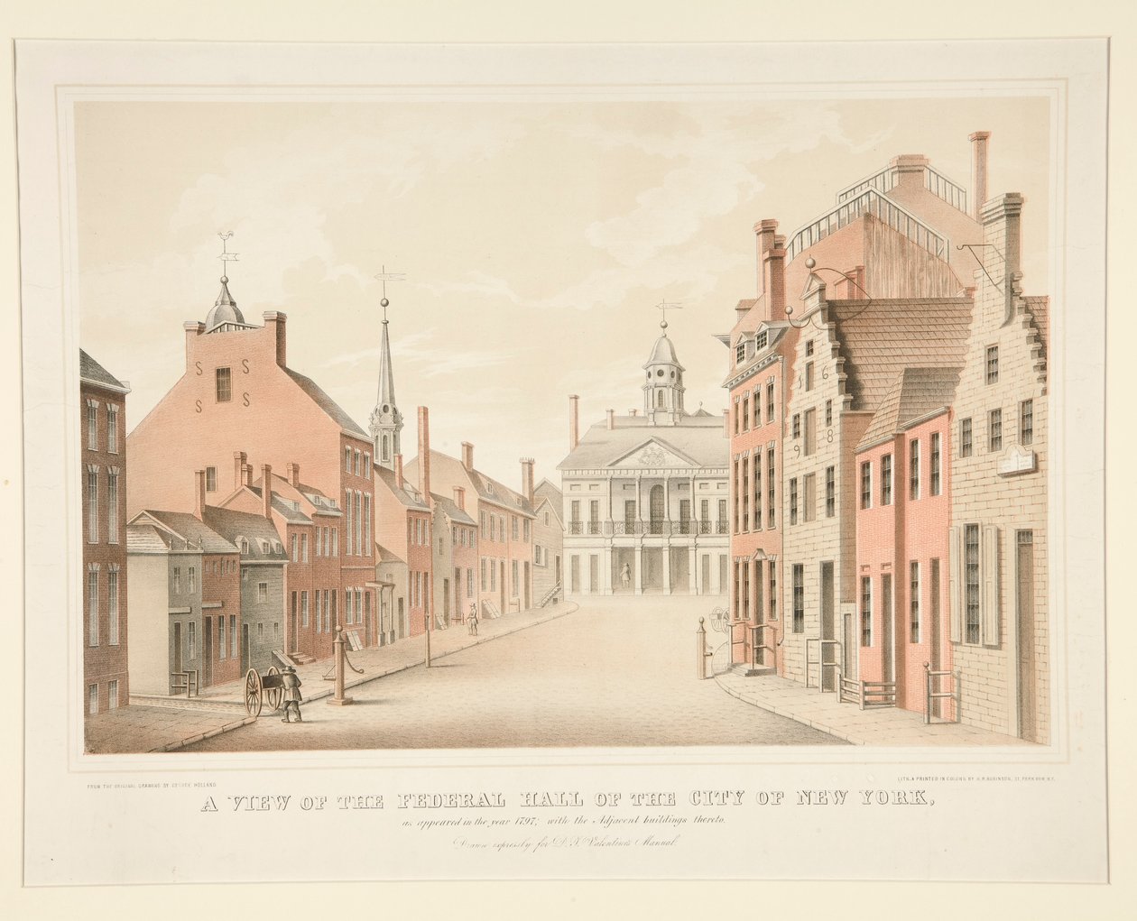 Una vista del Salón Federal de la Ciudad de Nueva York de H. R. Robinson