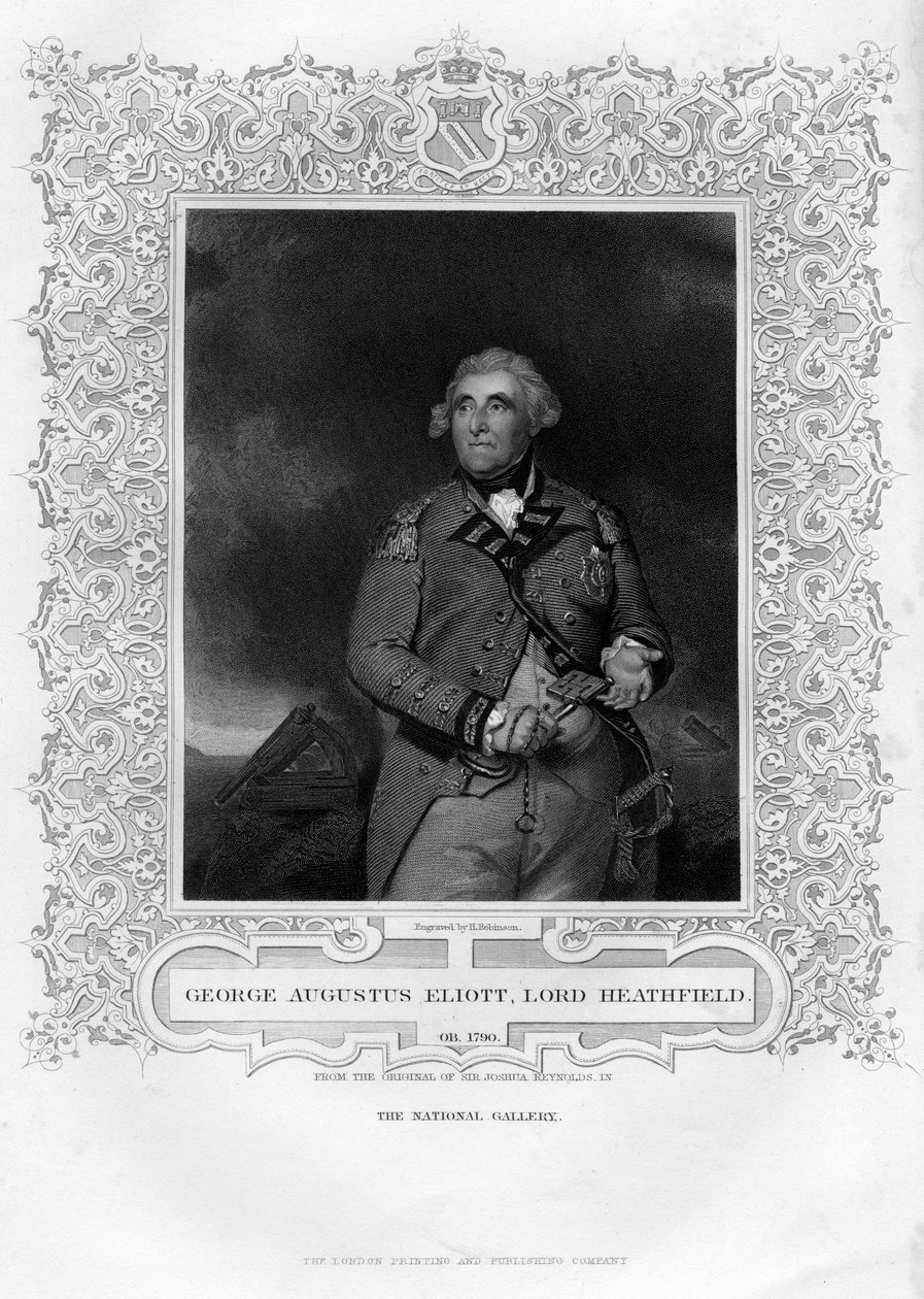 George Augustus Eliott 1717-1798, 1er Barón Heathfield de H. Robinson