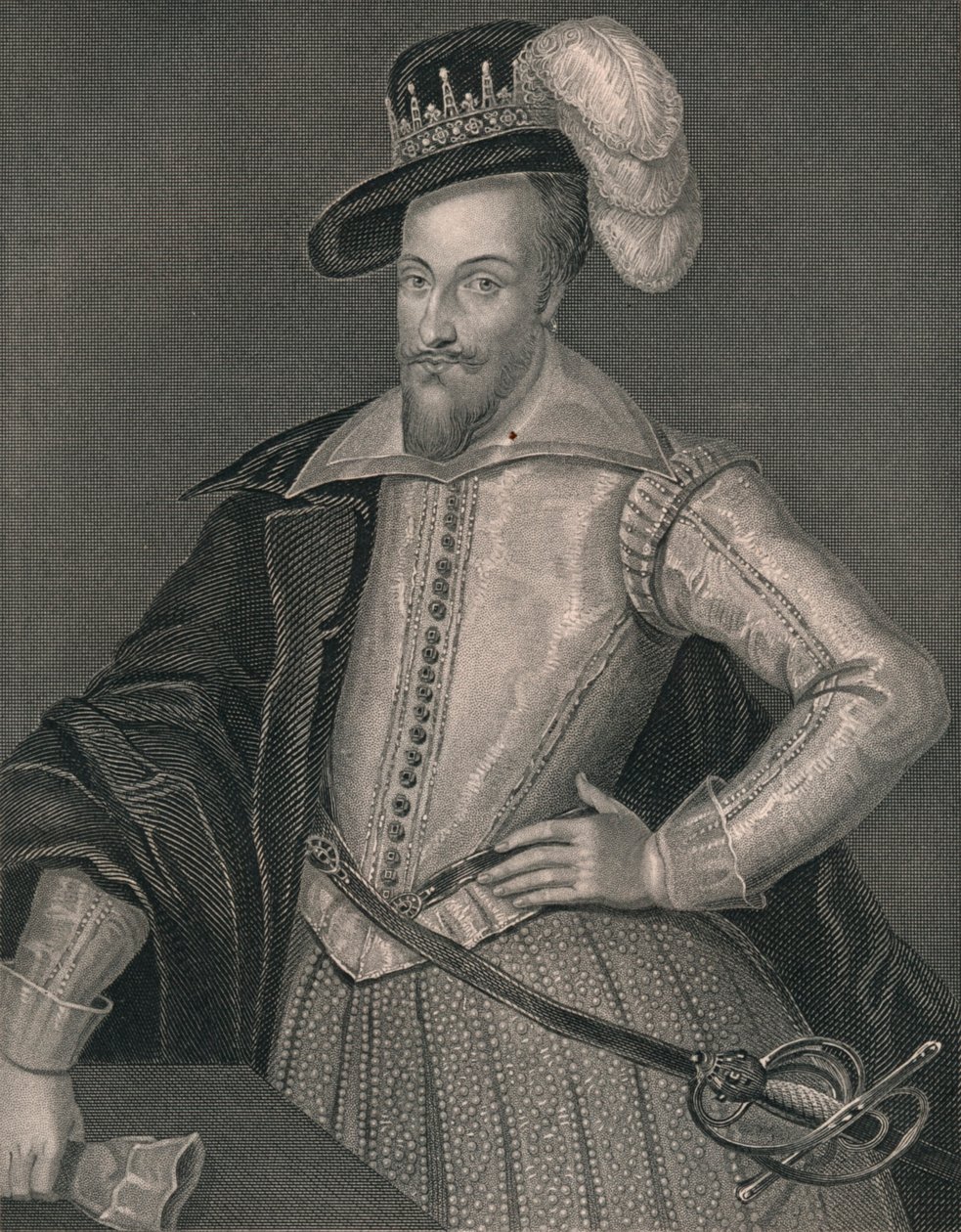 Henry Somerset, primer marqués de Worcester, principios-mediados del siglo XIX de H. Robinson