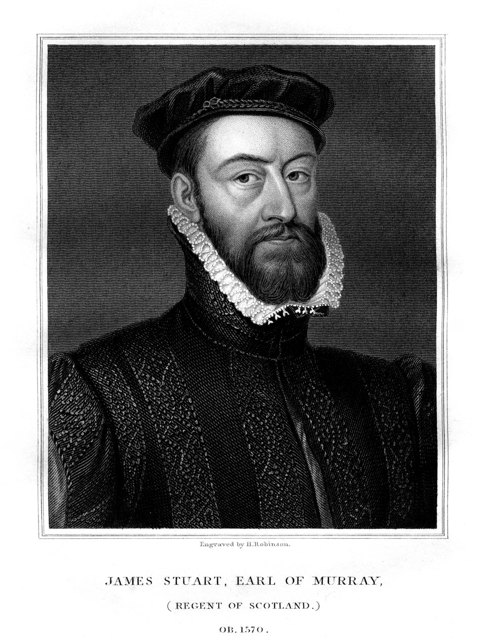 James Stewart, primer conde de Moray, regente de Escocia, 1827 de H. Robinson