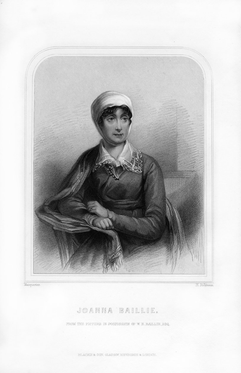 Joanna Baillie, poetisa y dramaturga escocesa, 1870 de H. Robinson