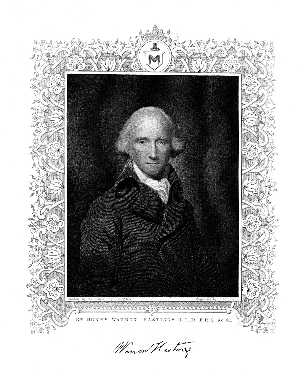 Warren Hastings, administrador inglés en India, siglo XIX de H. Robinson