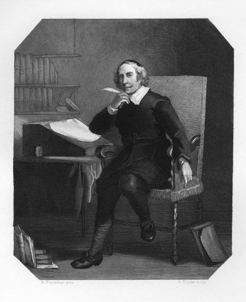 Joost van den Vondel, poeta y dramaturgo holandés del siglo XVII de H. Sluyter