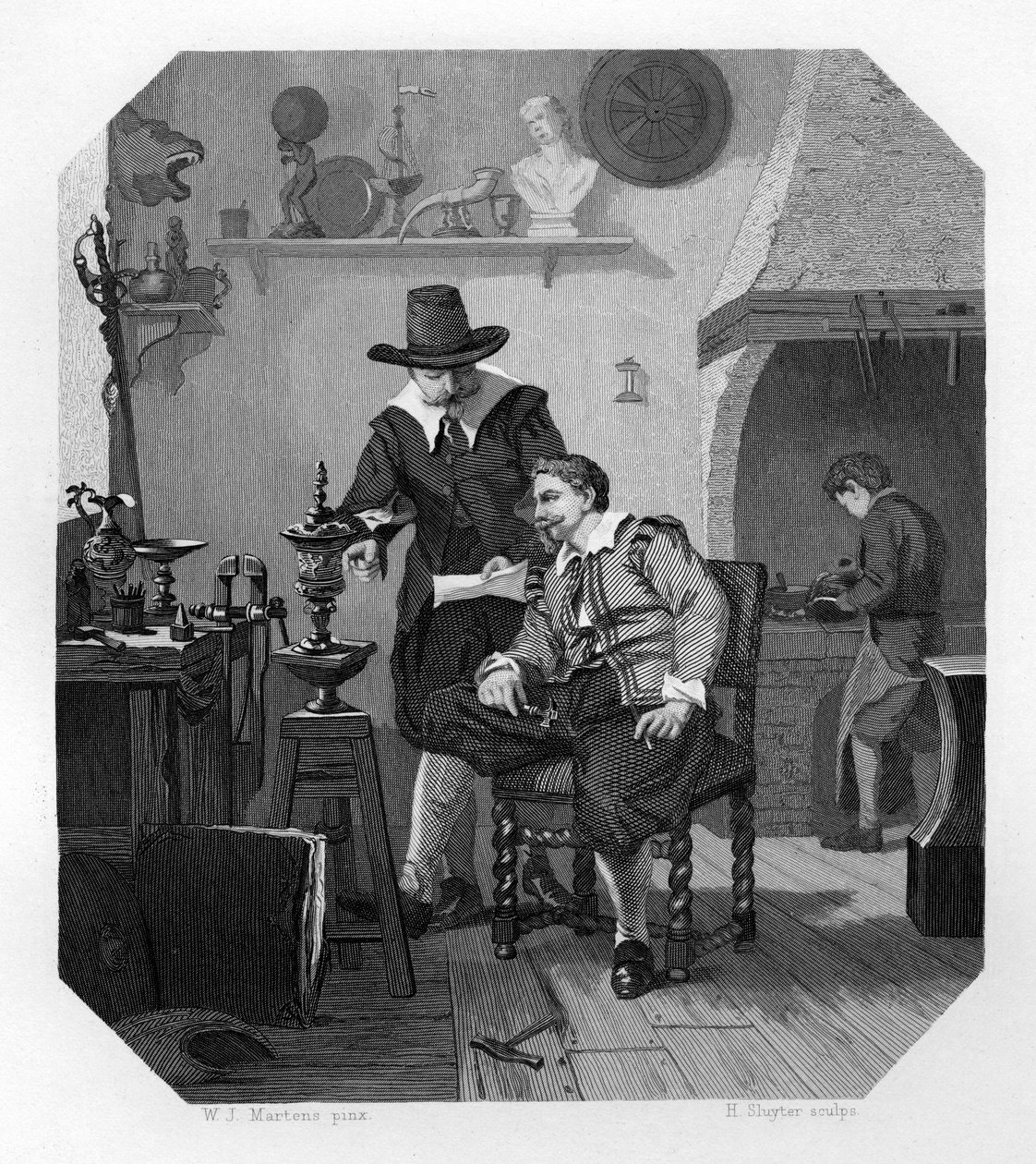 Paulus y Adam van Vianen, orfebres holandeses, c1870 de H. Sluyter