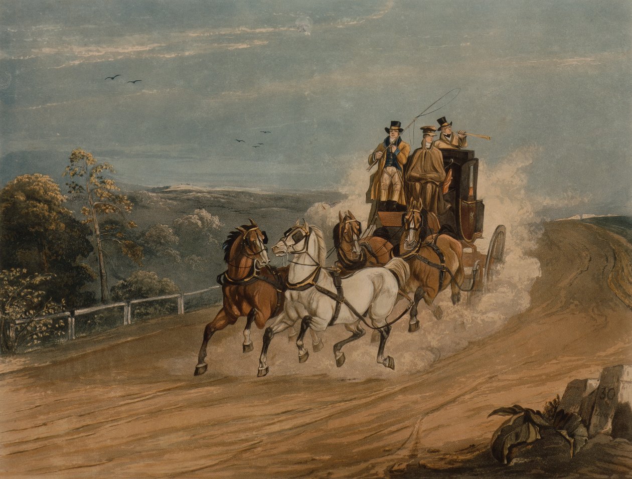 El coche de correos retrasado de H. Walker