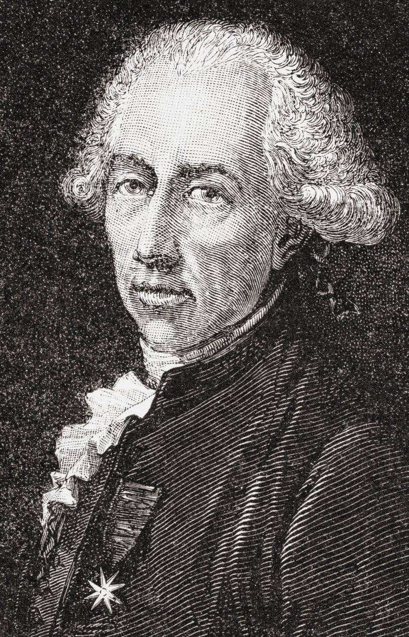 François Alexandre Frédéric, Duque de la Rouchefoucauld-Liancourt, grabado por Pannemaker-Ligny, de 
