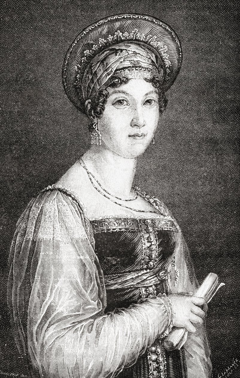 Mademoiselle Mars, grabado por La Plante, de 