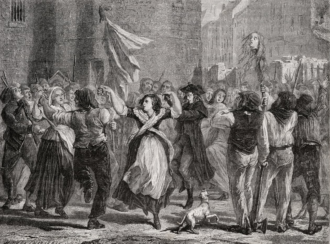 La Cabeza de la Princesa Lamballe (1749-92) Exhibida en París, 3 de septiembre de 1792 de H. de la Charlerie
